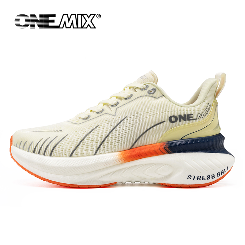 Reflective Night Running Shoes - ONEMIX Sepatu Lari Jalan Putih untuk