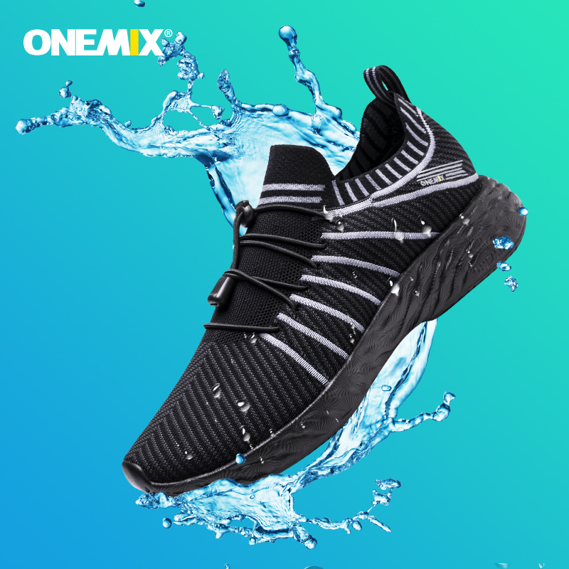 Waterproof Goretex Running Shoes - ONEMIX Sepatu Lari Hitam Tahan Air