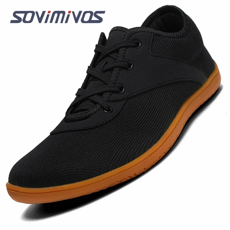 Wide Toe Box Running Sneakers - Sepatu tanpa alas kaki pria untuk