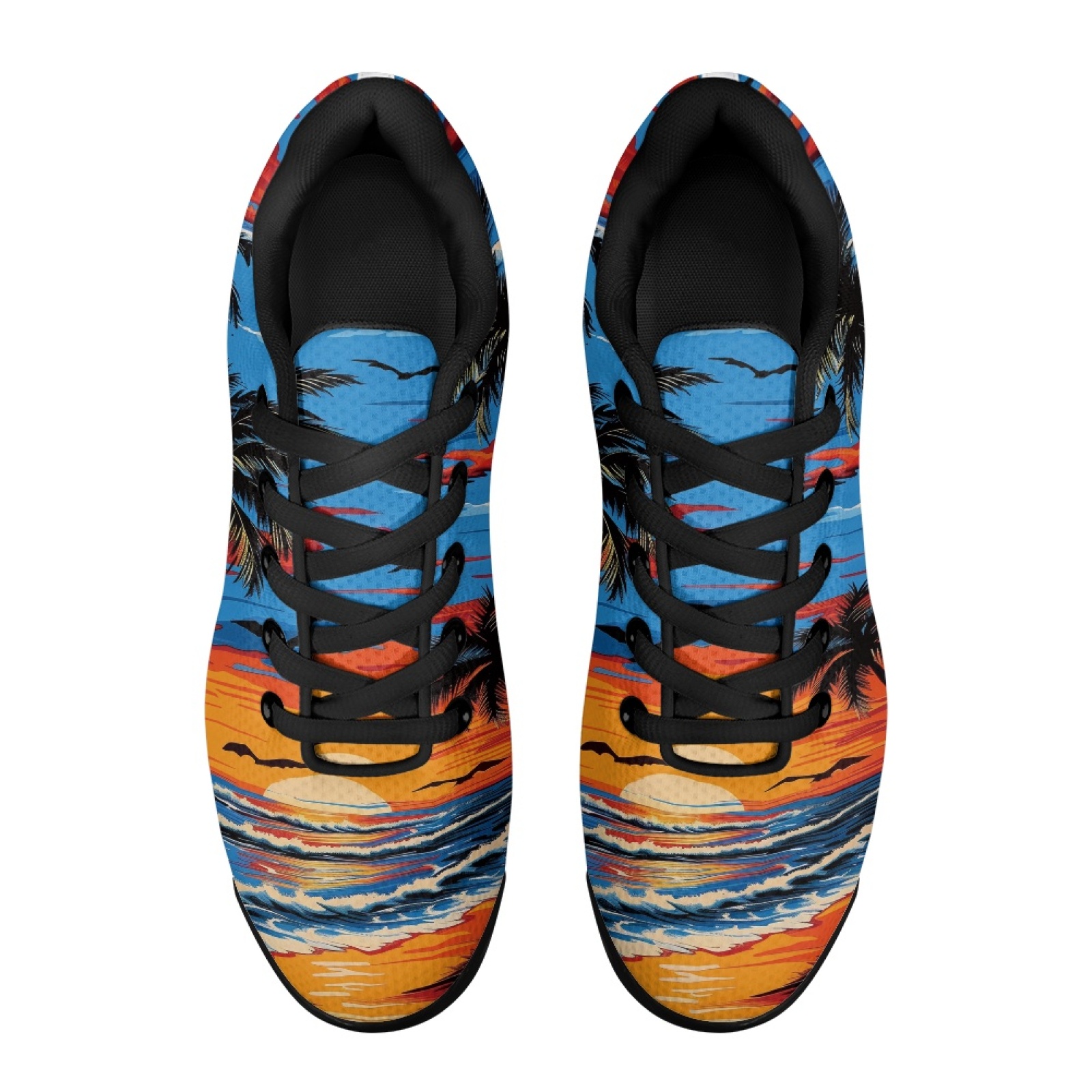 PENSTROLL Sunset Palm Trees Se - Air Cushion Jogger Shoes Men ulasan dan harga