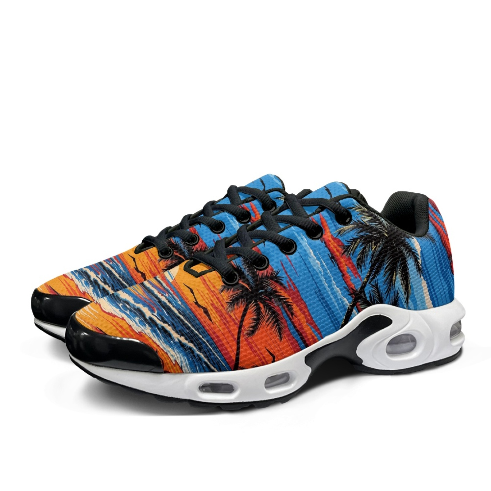 PENSTROLL Sunset Palm Trees Se - Air Cushion Jogger Shoes Men ulasan dan harga