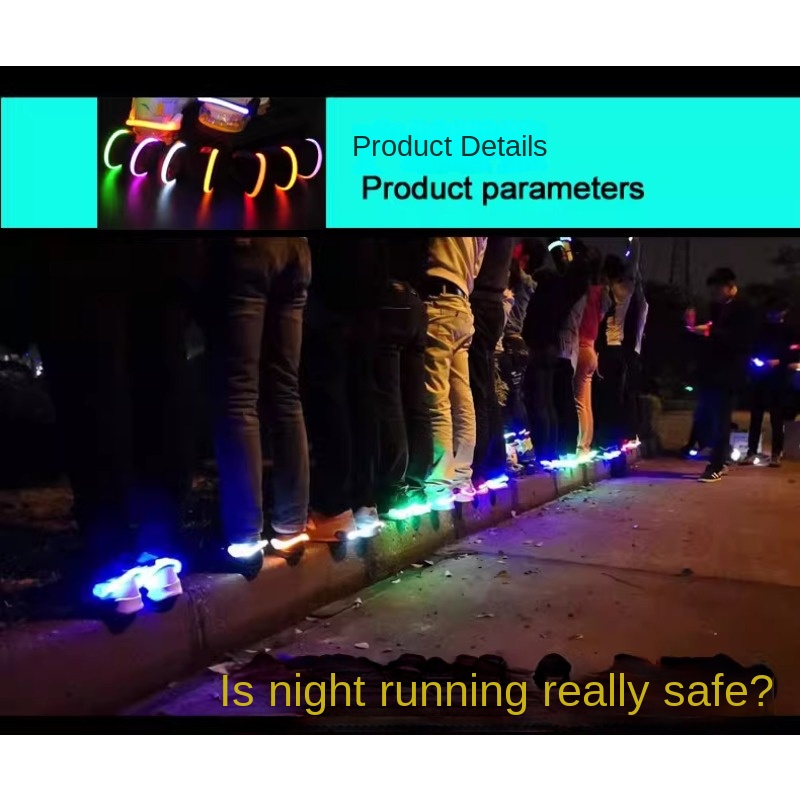 2024 sepatu bercahaya klip lam - Reflective Night Running Shoes ulasan dan harga