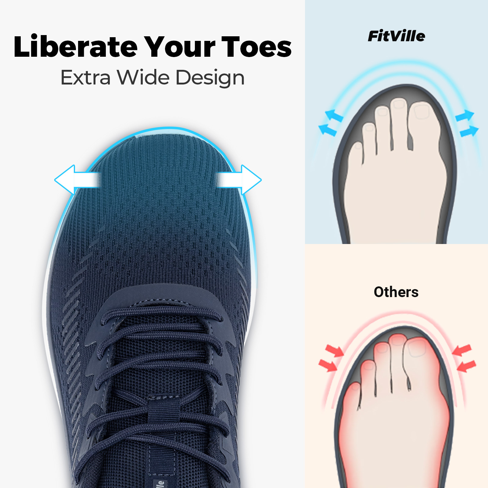 Sepatu Jalan Pria FitVille, Sn - Breathable Mesh Athletic Shoes ulasan dan harga
