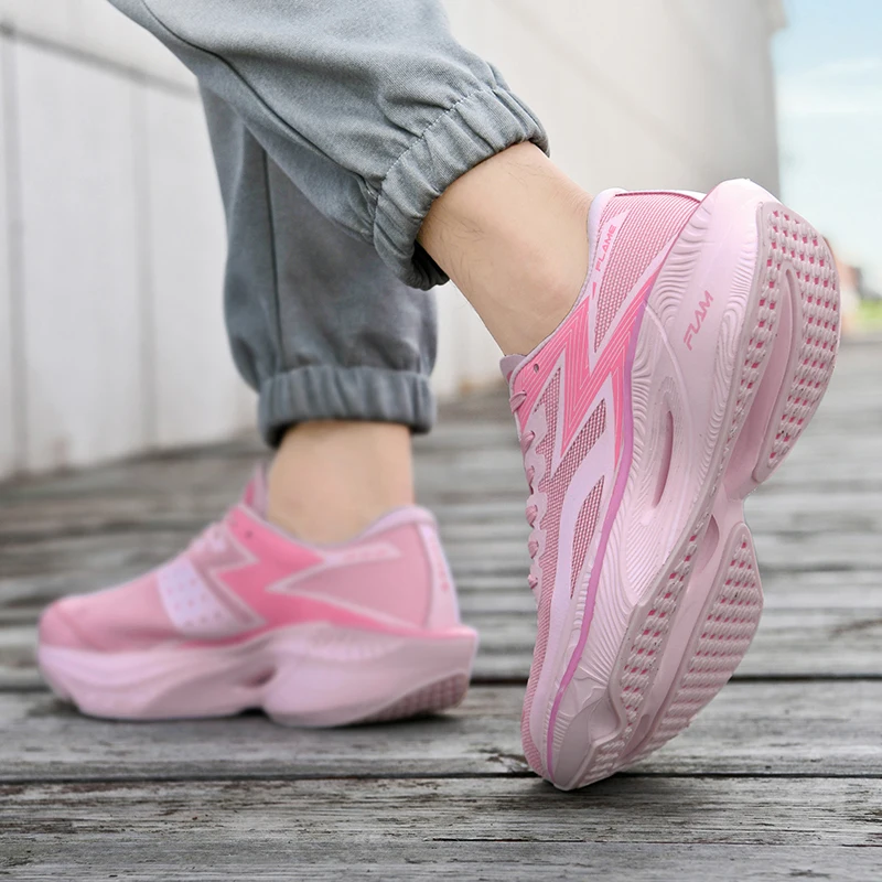 Sepatu Lari Papan Karbon Khusu - Breathable Mesh Athletic Shoes ulasan dan harga