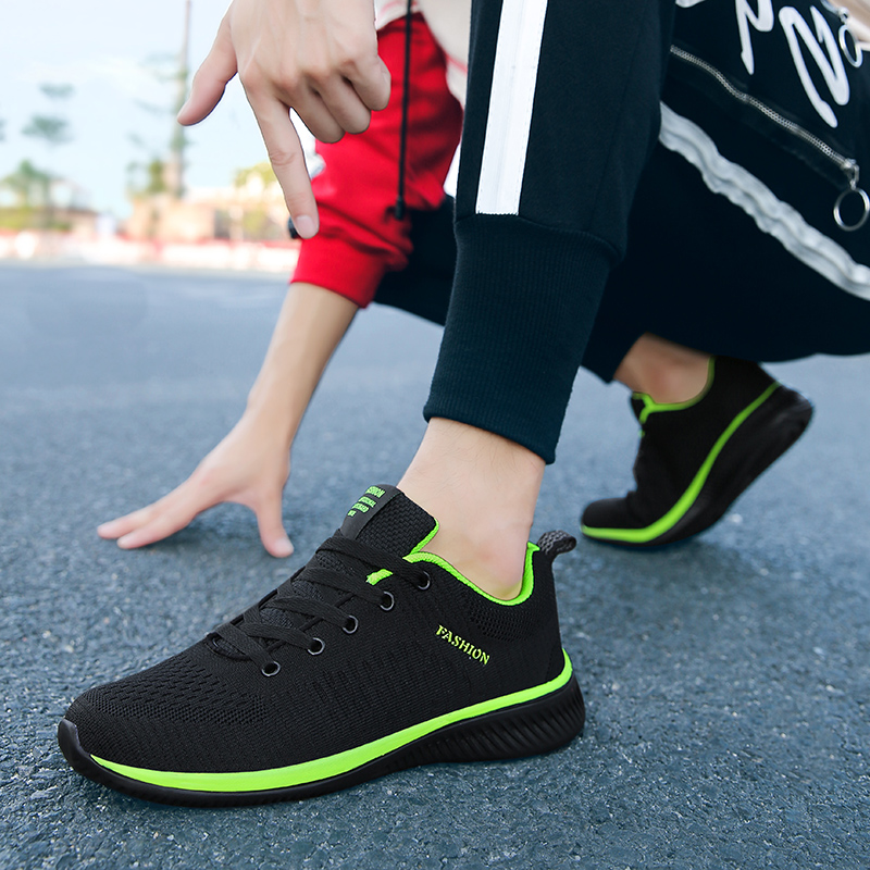 MAEDEF sepatu atletik untuk pr - Knit Fabric Lace Up Sneakers ulasan dan harga