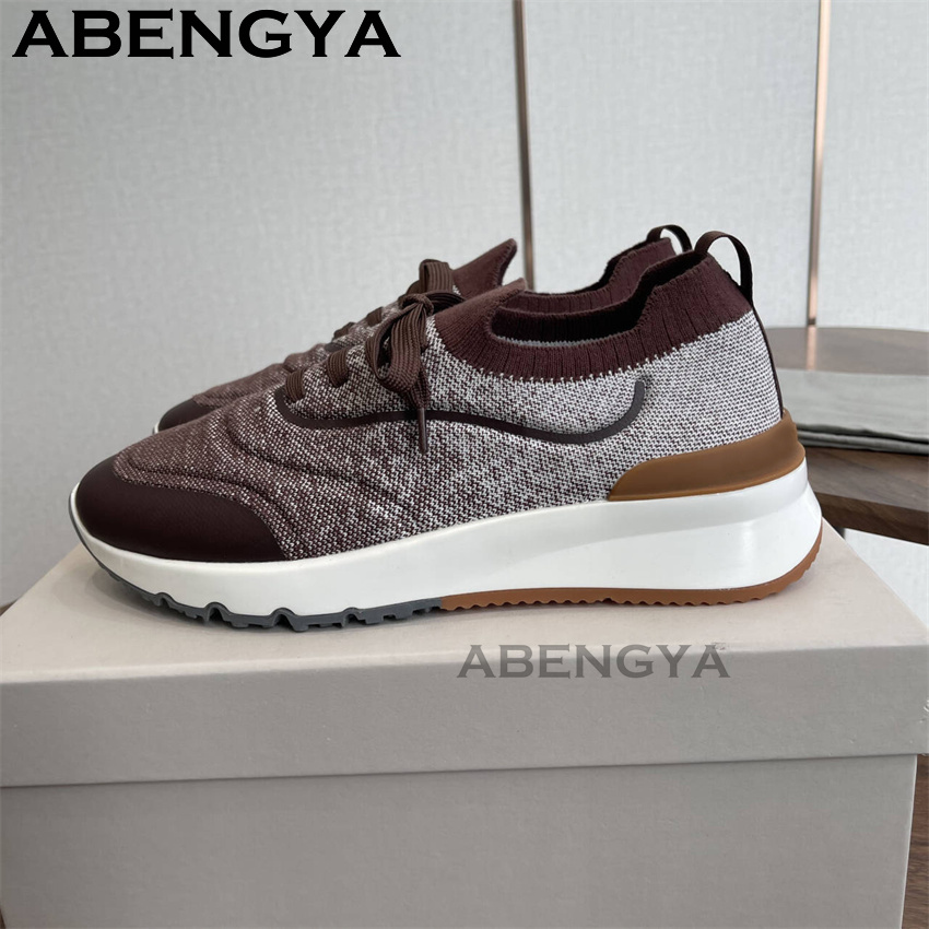 Sepatu Pantofel Rajutan Multiw - Knit Fabric Lace Up Sneakers ulasan dan harga